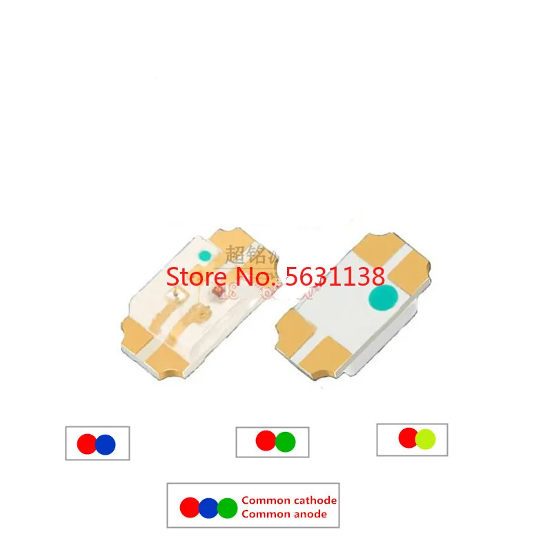 50 шт. 3216 SMD СВЕТОДИОДНЫЙ 1206 двухцветный-красный + синий/R зеленый/R желтозеленый