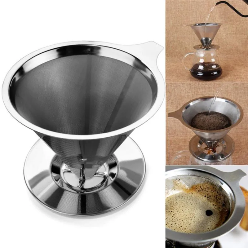 12.5 x 8.7cm Silver Coffee Filter Cup Stainless Steel And Reusable Coffee Filters Coffee Products Kitchen Accessories
12.5 x 8.7cm Silver Coffee Filter Cup Stainless Steel And Reusable Coffee Filters Coffee Products Kitchen Accessories
