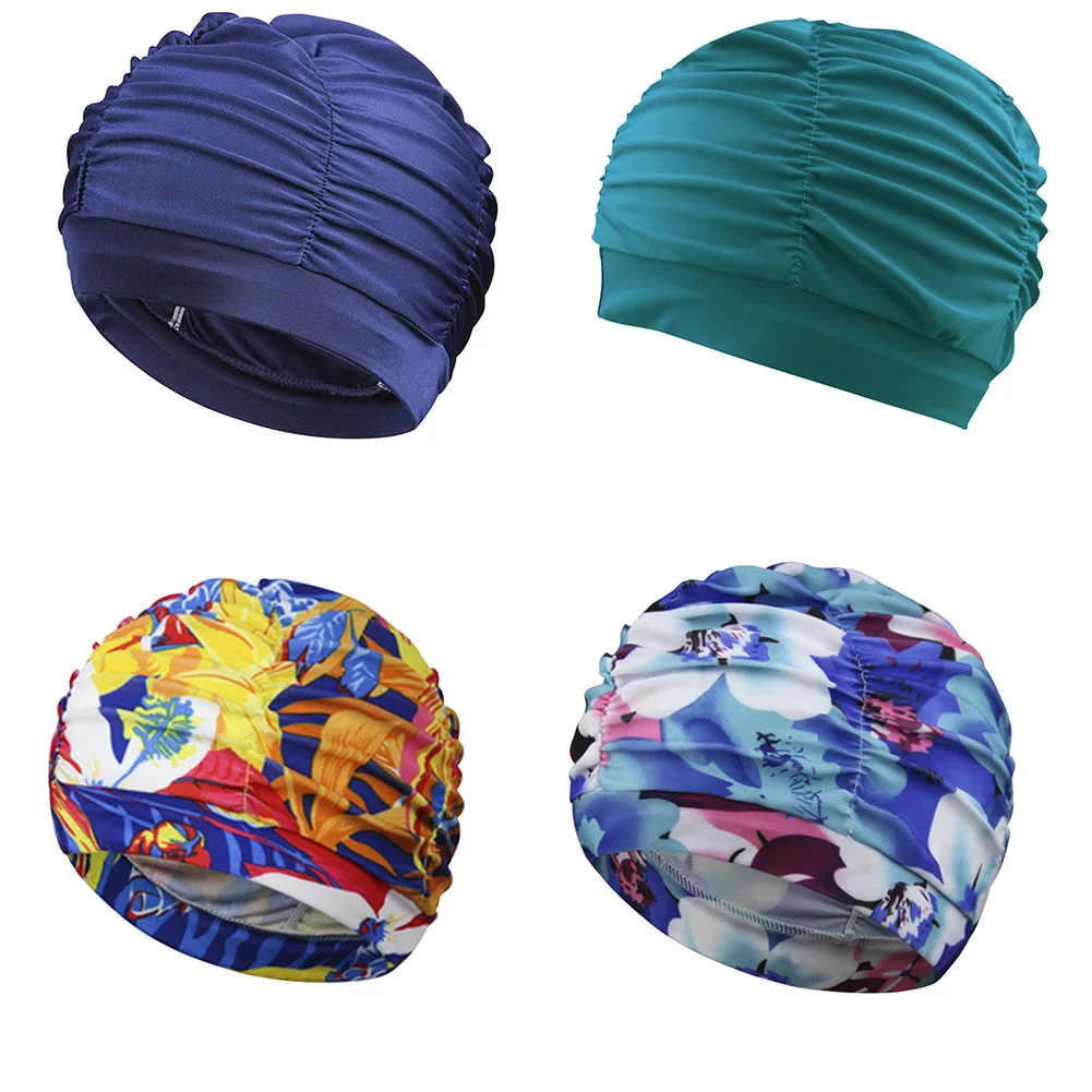 Nylon Long Hair Swim Cap Pleated Stretch Elastic Nylon Swimming Cap for Women Ladies Swimming Equipment 15x15x1cm
Nylon Long Hair Swim Cap Pleated Stretch Elastic Nylon Swimming Cap for Women Ladies Swimming Equipment 15x15x1cm