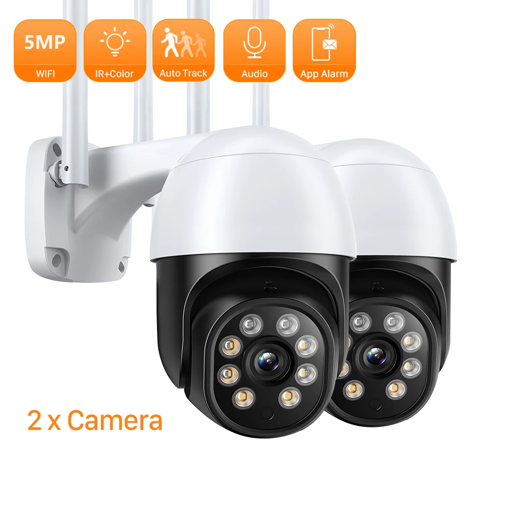 5-мегапиксельная HD PTZ Wi-Fi IP-камера 1080P с автоматическим отслеживанием наружная беспроводная камера видеонаблюдения PTZ-камера домашняя скорос...
5-мегапиксельная HD PTZ Wi-Fi IP-камера 1080P с автоматическим отслеживанием наружная беспроводная камера видеонаблюдения PTZ-камера домашняя скорос...