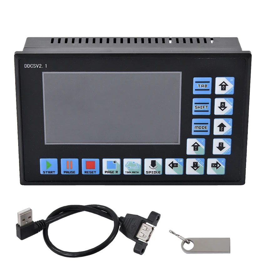 DDCSV2.1 500KHz CNC 4-Axis Engraving Machine Controller Motion Control System G Code Stepper Motor Driver
DDCSV2.1 500KHz CNC 4-Axis Engraving Machine Controller Motion Control System G Code Stepper Motor Driver