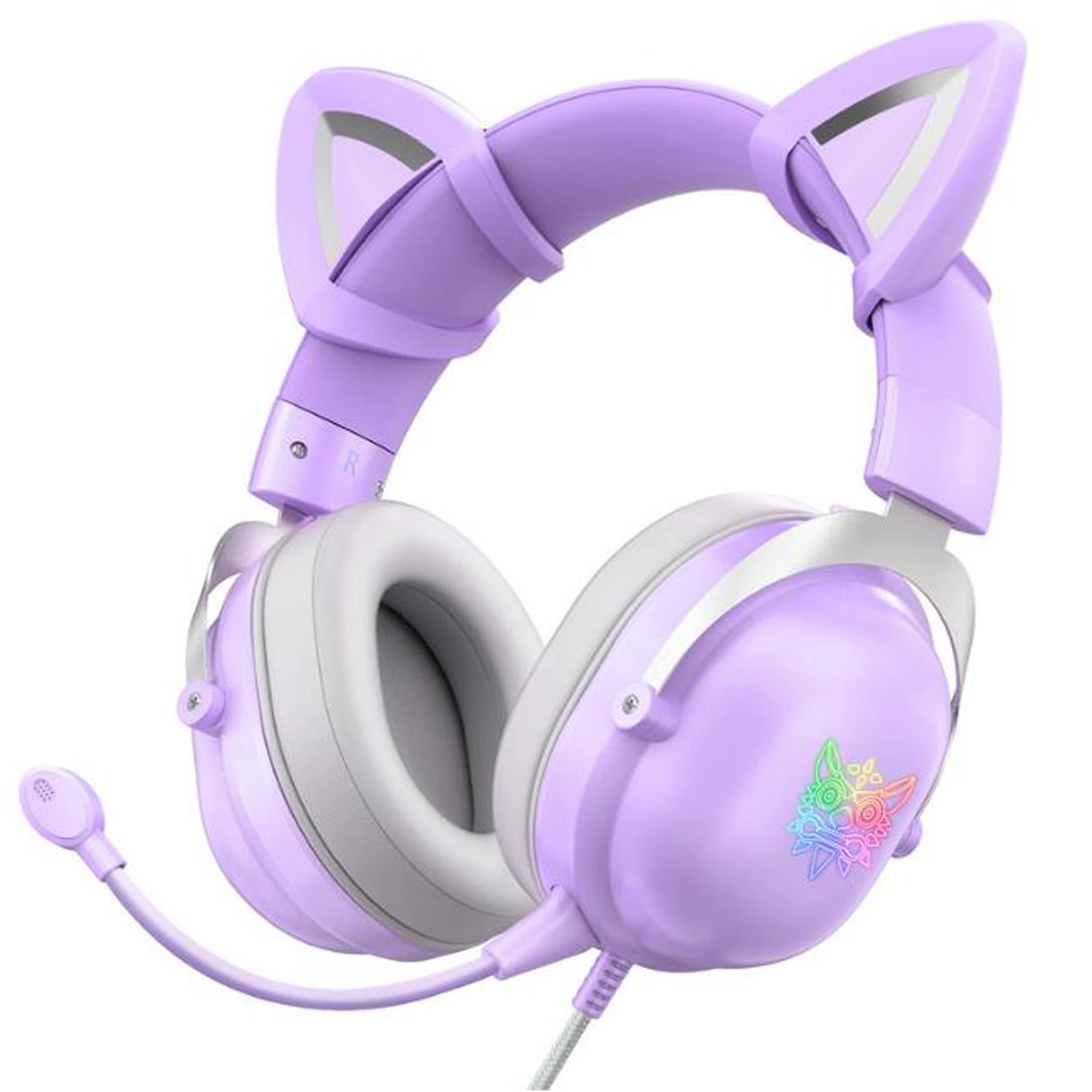 Игровая гарнитура со съемными кошачьими ушками, RGB проводные наушники со съемным микрофоном, совместимы с ПК, мобильными телефонами, планше...
Игровая гарнитура со съемными кошачьими ушками, RGB проводные наушники со съемным микрофоном, совместимы с ПК, мобильными телефонами, планше...