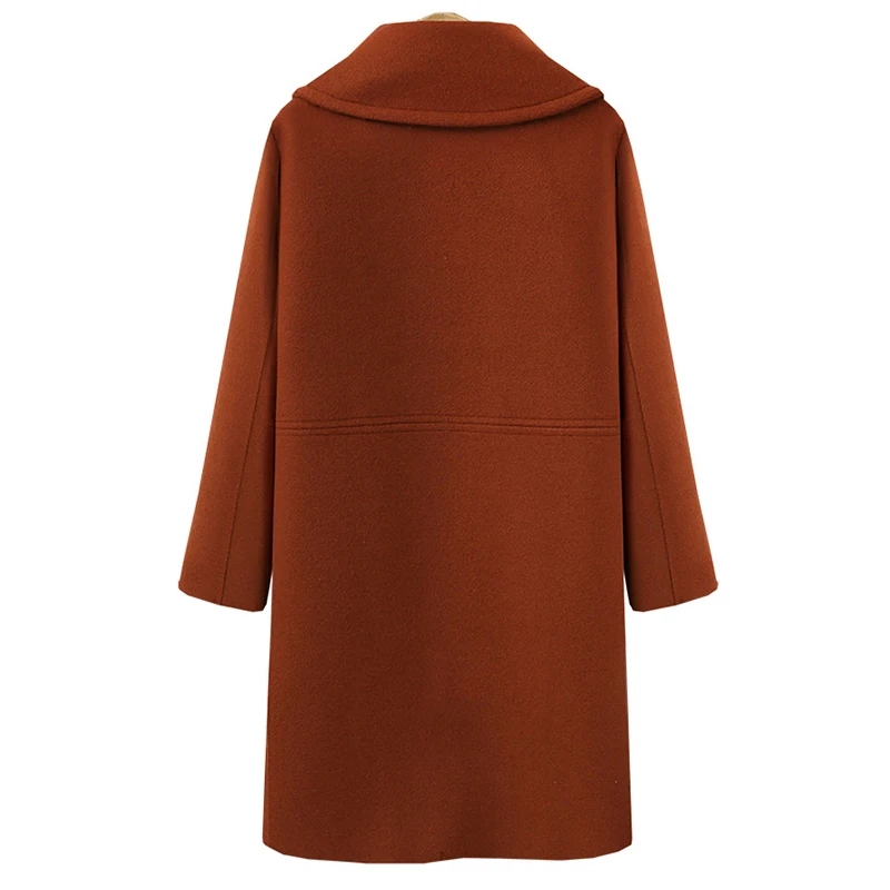 Solid Color Double-breasted Lapel Woolen Coat Autumn Women's Long Jacket Straight Long Sleeve Coats Elegant Casual 2020 Winter
Solid Color Double-breasted Lapel Woolen Coat Autumn Women's Long Jacket Straight Long Sleeve Coats Elegant Casual 2020 Winter
