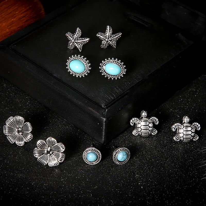 021 Bohemian Vintage Golden Alloy Earrings Set for Women Girls Tortoise Starfish Geometric Pendant Earring Jewelry Gift
021 Bohemian Vintage Golden Alloy Earrings Set for Women Girls Tortoise Starfish Geometric Pendant Earring Jewelry Gift