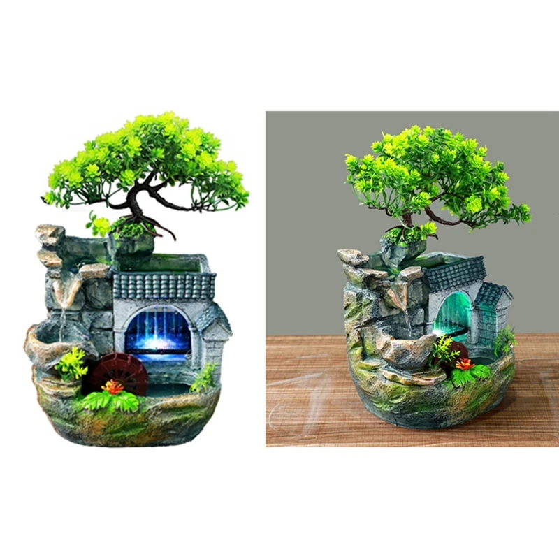 Tabletop Fountain Rockery Waterfall Fountain Desktop Mini Rockery Crafts Gift Atomizing Humidifier Fountain 
Tabletop Fountain Rockery Waterfall Fountain Desktop Mini Rockery Crafts Gift Atomizing Humidifier Fountain