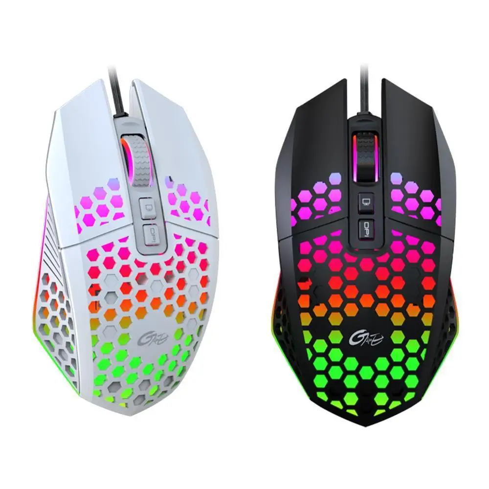 Honeycomb Wired Gaming Mouse Lightweight Design 7 Programmable Buttons Gaming Mouse RGB Backlit One-Click Desktop Gamer Mouse 
Honeycomb Wired Gaming Mouse Lightweight Design 7 Programmable Buttons Gaming Mouse RGB Backlit One-Click Desktop Gamer Mouse