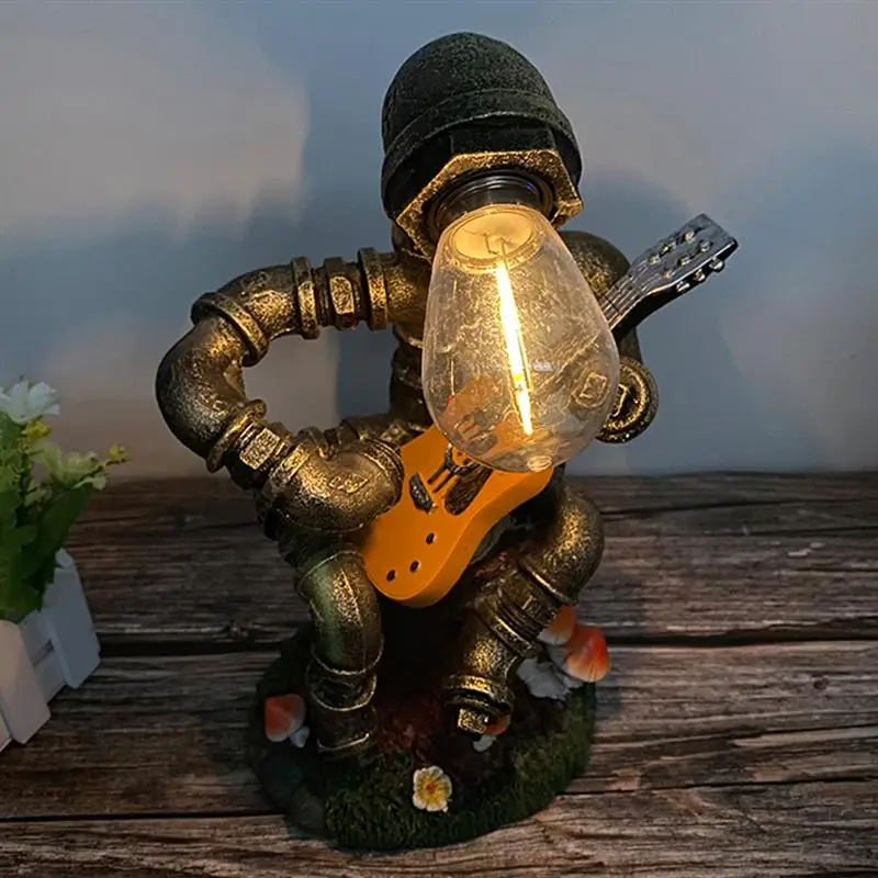 Resin Robot-Shaped Solar Lamp Decoration Creative Robot Statue Resin Garden Decor With Battery Desktop Ornament
Resin Robot-Shaped Solar Lamp Decoration Creative Robot Statue Resin Garden Decor With Battery Desktop Ornament