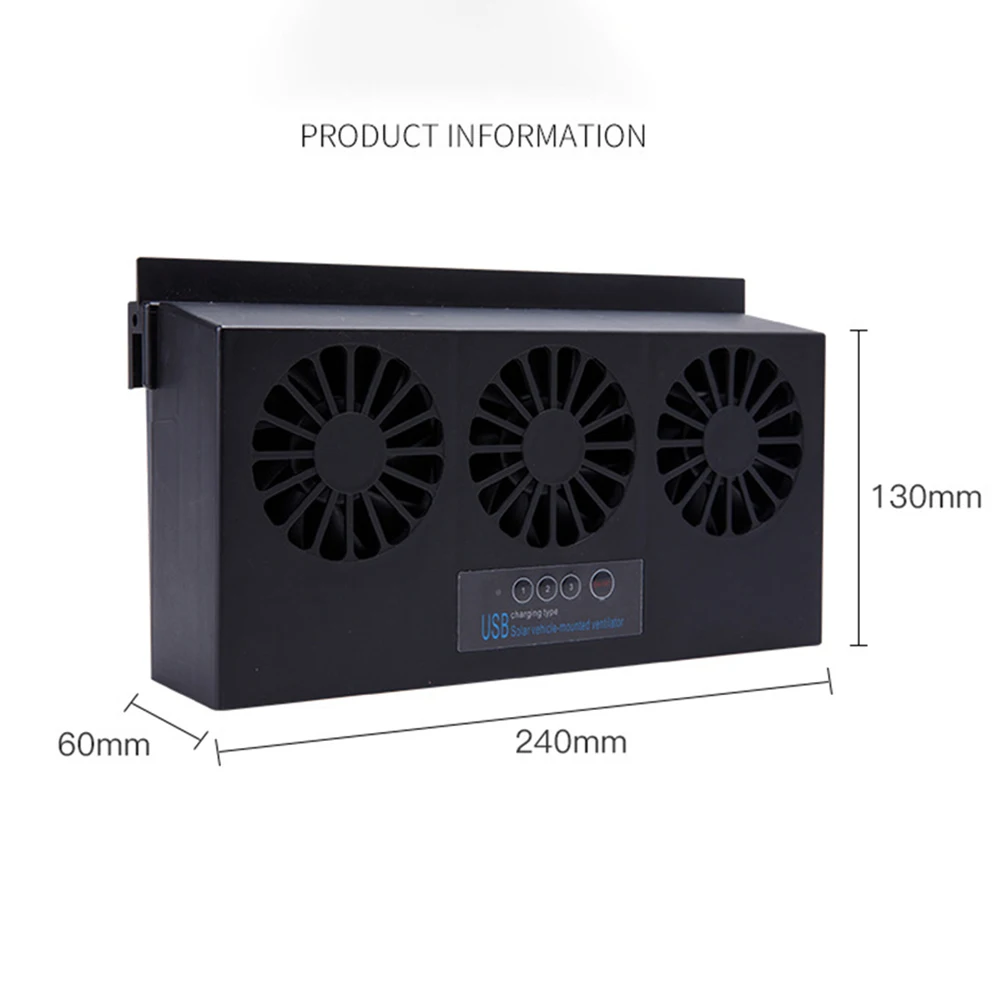 New Solar/USB Dual Charging Vehicle Cooling Tool Car Exhaust Fan Vehicle Air Circulation Smoke Exhaust Fan Car Ventilation Fan
New Solar/USB Dual Charging Vehicle Cooling Tool Car Exhaust Fan Vehicle Air Circulation Smoke Exhaust Fan Car Ventilation Fan