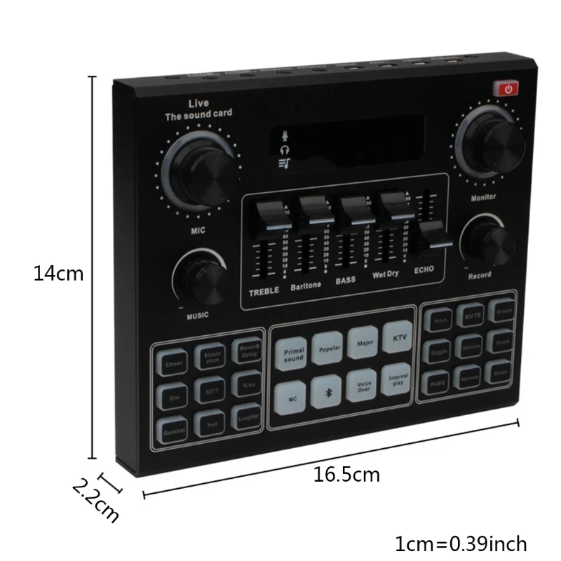 Y5JF V9 Bluetooth Sound Card USB Headset Microphone Webcast Live Streaming Sound Card Phone Computer Singing Sound Card
Y5JF V9 Bluetooth Sound Card USB Headset Microphone Webcast Live Streaming Sound Card Phone Computer Singing Sound Card