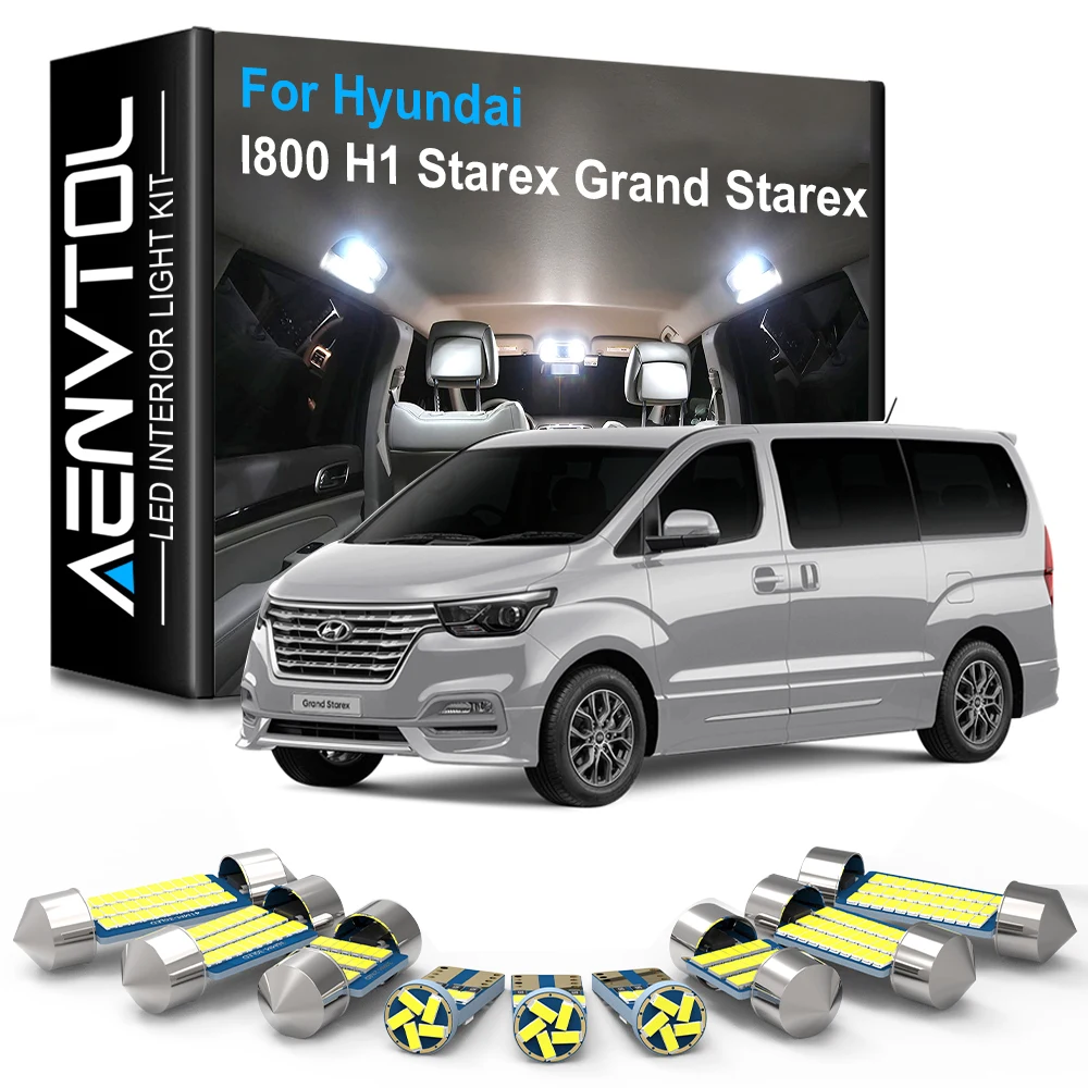 

AENVTOL Canbus interior Lights LED For Hyundai I800 H1 Starex Grand Starex 2002 2005 2006 2008 2009 2019 ix20 JC Car Accessories