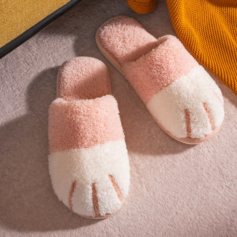Winter Indoor Slippers Cute Cat paw Bedroom Indoor Women Furry Non-slip Slippers House Warm Fur Slipers Women Warm Plush Shoes
Winter Indoor Slippers Cute Cat paw Bedroom Indoor Women Furry Non-slip Slippers House Warm Fur Slipers Women Warm Plush Shoes