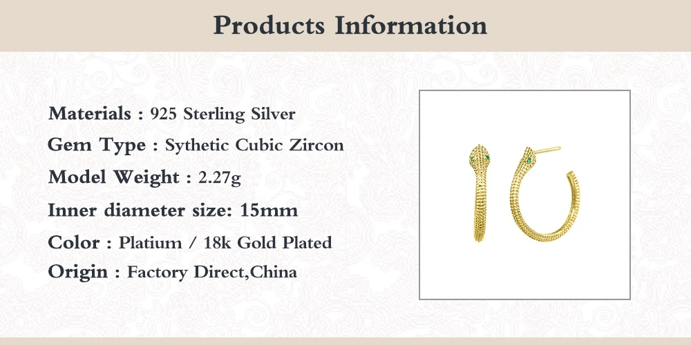 Romad Minimalist Real 100% 925 Sterling Silver Stud Earrings Python Snake Shape Earrings For Women Fine Jewelry pendientes W4 
Romad Minimalist Real 100% 925 Sterling Silver Stud Earrings Python Snake Shape Earrings For Women Fine Jewelry pendientes W4