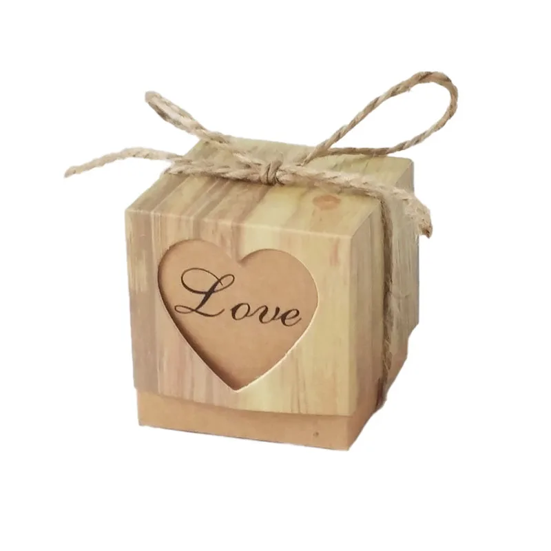100pcs Gift Candy Box Vintage Cowhide Carton Wood Grain Love Heart-Shaped Hollow Out 5cm Small Octagonal Sweet Day Wedding Deco
100pcs Gift Candy Box Vintage Cowhide Carton Wood Grain Love Heart-Shaped Hollow Out 5cm Small Octagonal Sweet Day Wedding Deco