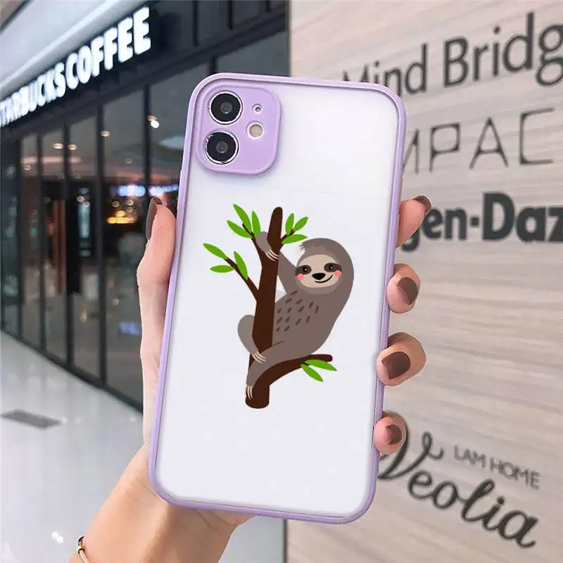 yoga sloth Phone Case matte transparent For purple iPhone 7 8 x xs xr 11 12 pro plus max mini Clear Funda
yoga sloth Phone Case matte transparent For purple iPhone 7 8 x xs xr 11 12 pro plus max mini Clear Funda