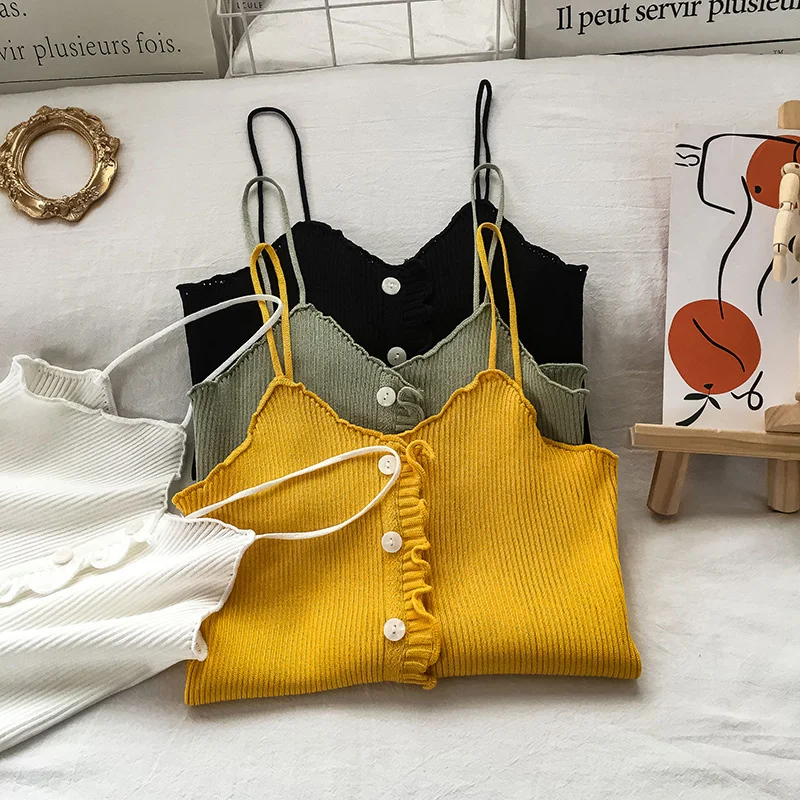 Short Slim-Fit Camisole Back Vest Women's Outerwear Popular Pure Color Sleeveless Top Rac
Short Slim-Fit Camisole Back Vest Women's Outerwear Popular Pure Color Sleeveless Top Rac