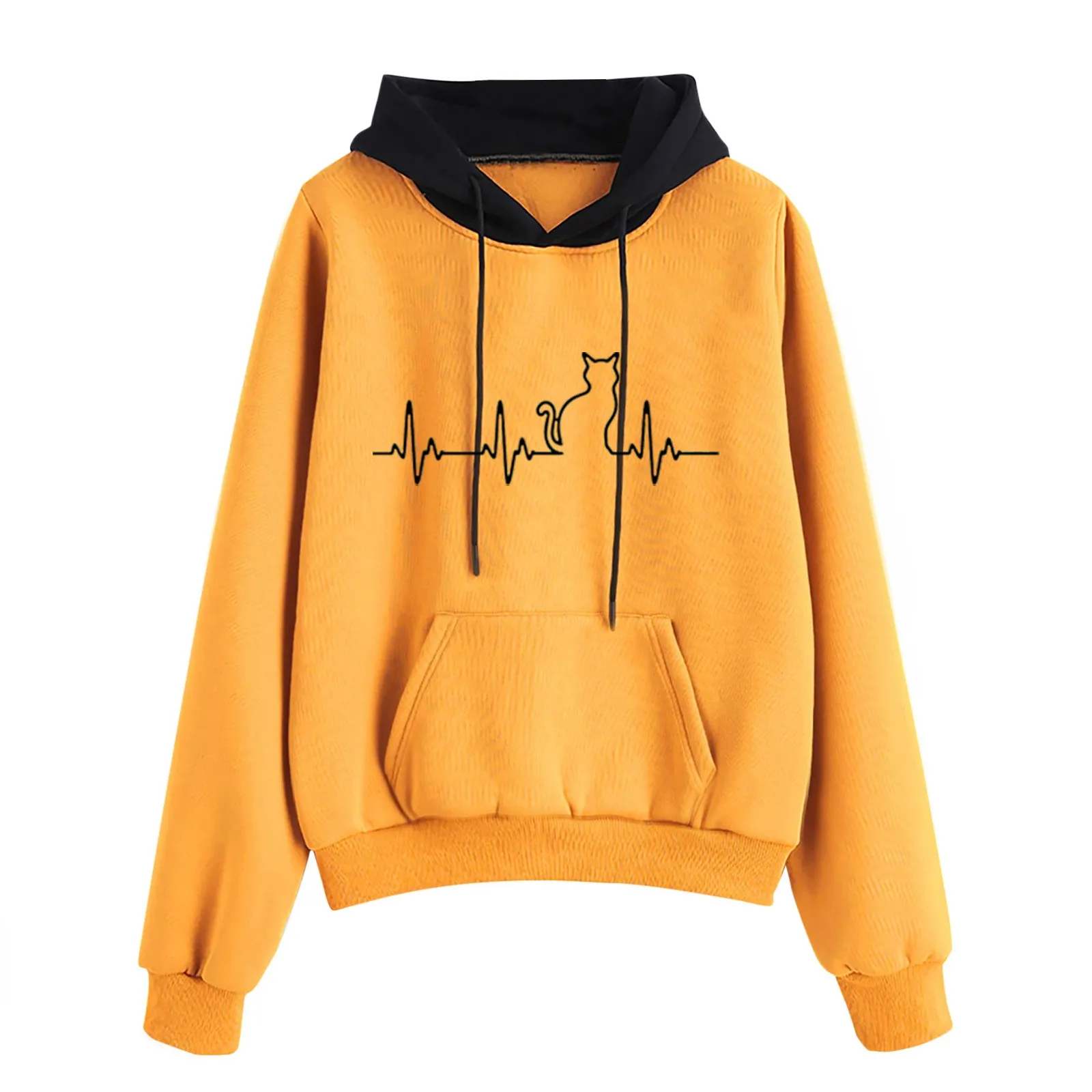Fashiong Women Pullover Tops Sweatshirt Women Casual Long Sleeve Pouch Pocket Pullover Hoodie Top Blouse Sweatshirt With Hood
Fashiong Women Pullover Tops Sweatshirt Women Casual Long Sleeve Pouch Pocket Pullover Hoodie Top Blouse Sweatshirt With Hood