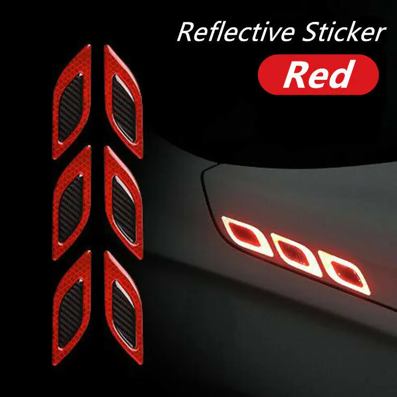 6pcs set Reflective Car Stickers Side Marker Sticker Warn Strip Tape Decal Bumper Safety Stickers Decal Tape Strong reflectivity
6pcs set Reflective Car Stickers Side Marker Sticker Warn Strip Tape Decal Bumper Safety Stickers Decal Tape Strong reflectivity