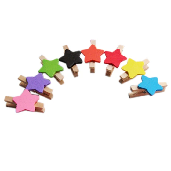 Random Colors Star Shape Wooden Clips Message Photo Holder Card Mini Size Paper Pegs Decor(20 Pcs)
Random Colors Star Shape Wooden Clips Message Photo Holder Card Mini Size Paper Pegs Decor(20 Pcs)