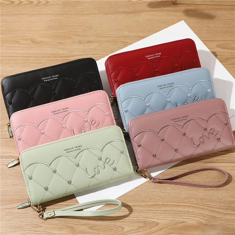 Long Wallet Love Embroidery Thread Ladies Hand Wallet Multi-card Fashion All-match Mobile Phone Bag Coin Purse Card Bag
Long Wallet Love Embroidery Thread Ladies Hand Wallet Multi-card Fashion All-match Mobile Phone Bag Coin Purse Card Bag