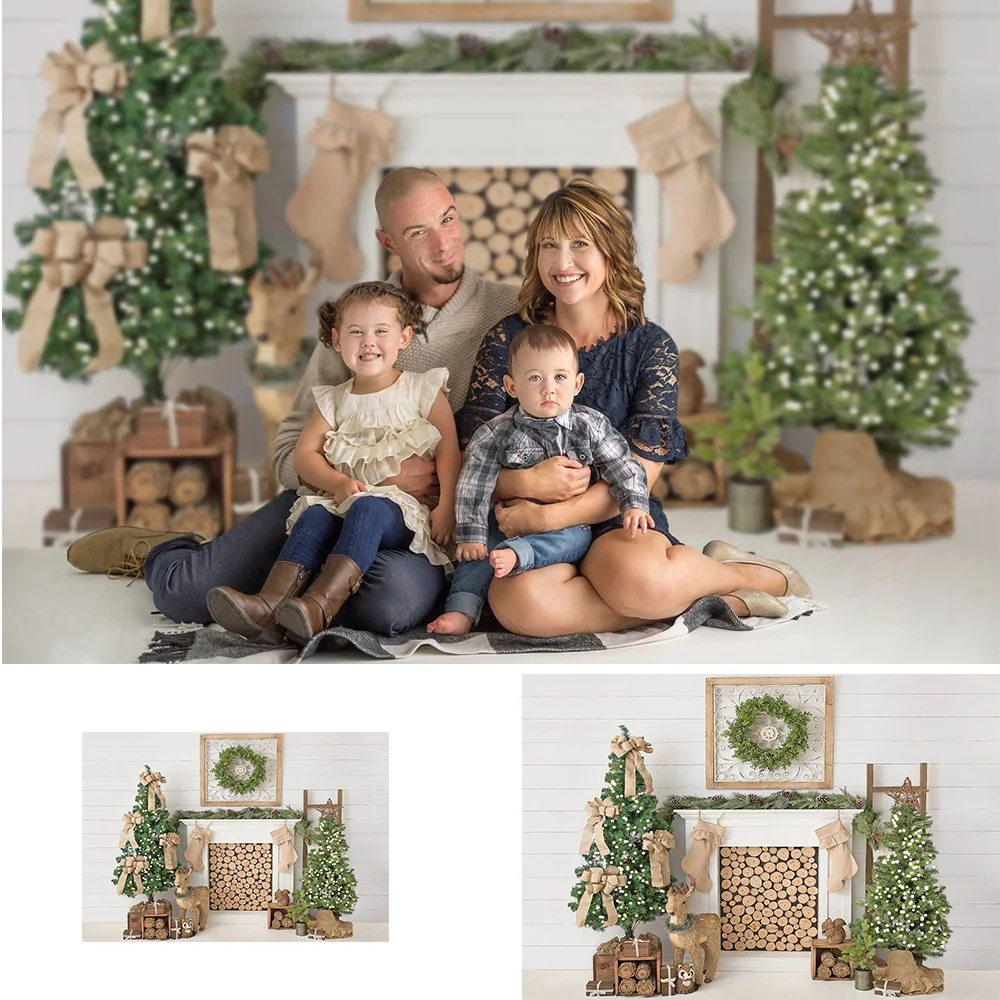 Photography Christmas Background Fireplace White Wall Christmas Tree Backdrop Elk Green Wreath Winter Family Party Video Props
Photography Christmas Background Fireplace White Wall Christmas Tree Backdrop Elk Green Wreath Winter Family Party Video Props