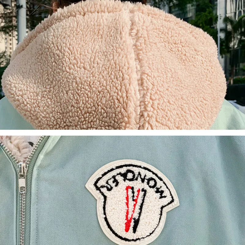 Autumn and winter new Korean sweet temperament wild loose hooded plus velvet thick cotton-padded jacket student girl trend 
Autumn and winter new Korean sweet temperament wild loose hooded plus velvet thick cotton-padded jacket student girl trend