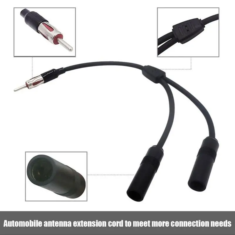 Car Antenna Cable Adapter Aluminum Plug In 1 For 2 Radio Antenna Extension Cable M4YB 
Car Antenna Cable Adapter Aluminum Plug In 1 For 2 Radio Antenna Extension Cable M4YB