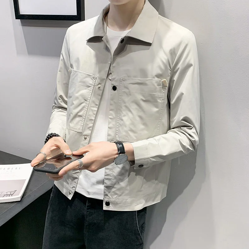 Men's 2021 Spring Autumn Fashion Solid Color Lapel Jackets Male Pockets Slim Outerwear Men Single Breasted Casual Coats O78
Men's 2021 Spring Autumn Fashion Solid Color Lapel Jackets Male Pockets Slim Outerwear Men Single Breasted Casual Coats O78