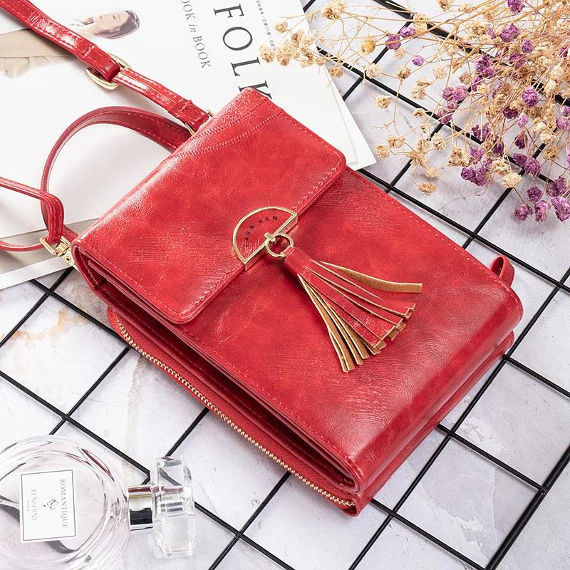 Luxury Cell Phone Bag Mini Crossbody Shoulder Bags for Women Oil Wax Leather Purse Ladies Small Handbags Female Messenger Bag
Luxury Cell Phone Bag Mini Crossbody Shoulder Bags for Women Oil Wax Leather Purse Ladies Small Handbags Female Messenger Bag