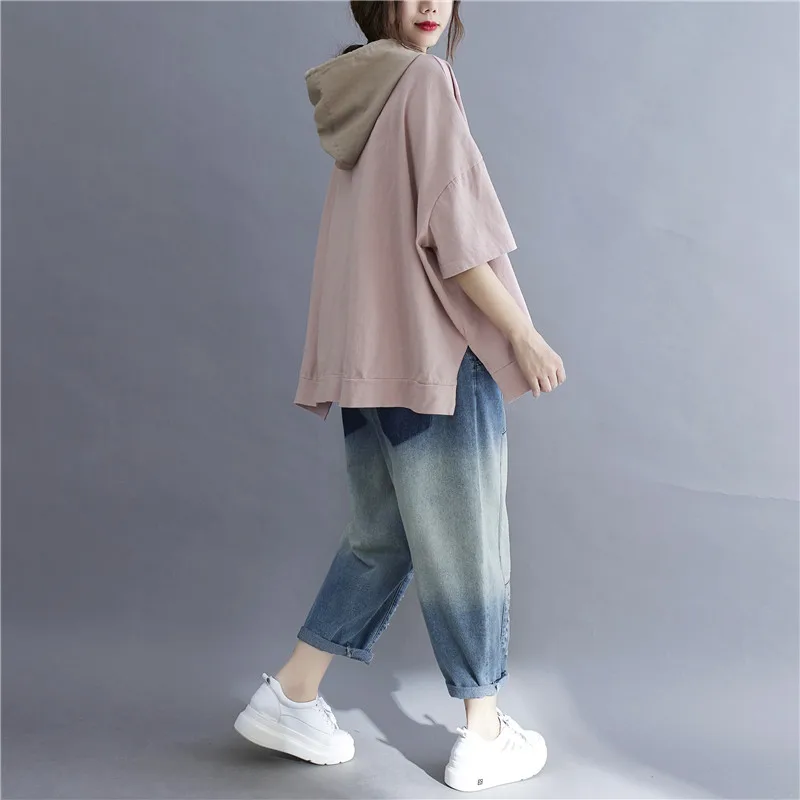 BIG SIZE Summer Women Fashion Pattern Print Hooded Tops Tee Ladies Female Plus Large Short Sleeve Cotton Loose Split T shirt
BIG SIZE Summer Women Fashion Pattern Print Hooded Tops Tee Ladies Female Plus Large Short Sleeve Cotton Loose Split T shirt
