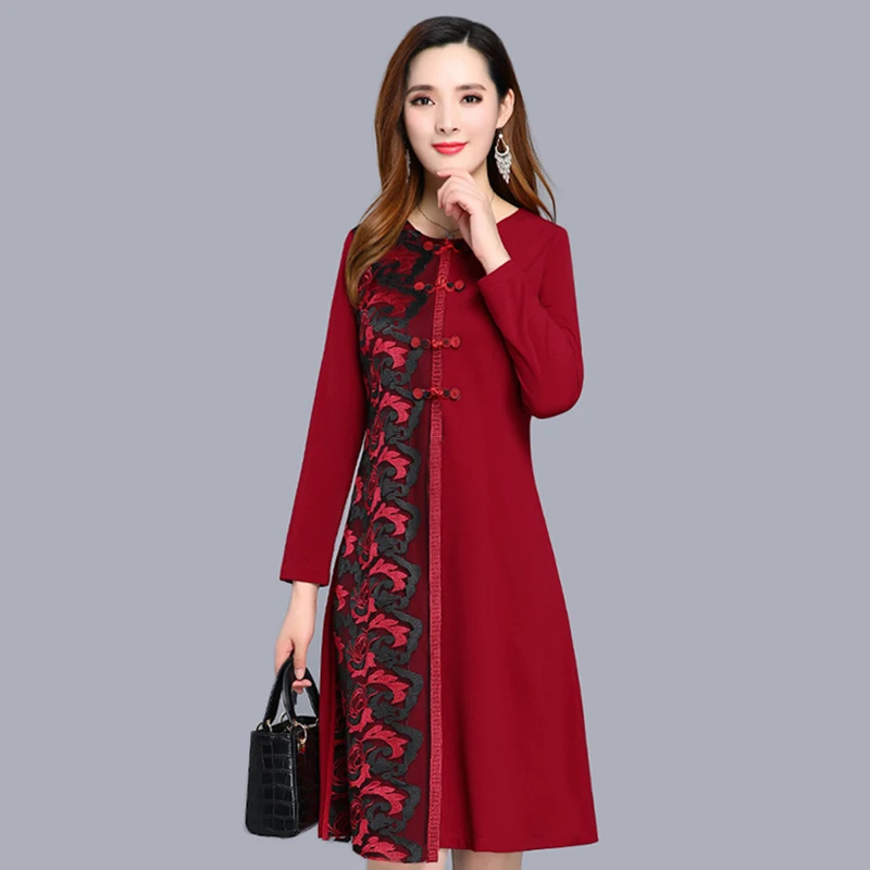 fashion temperament Dress 2019 Autumn new Plus Size Knee-length Dress women vintage Long Sleeve Dress women
fashion temperament Dress 2019 Autumn new Plus Size Knee-length Dress women vintage Long Sleeve Dress women