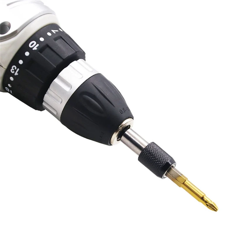 6.35mm 1/4 Hex Shank Quick Release Electric Drill Magnetic Screwdriver Bit Holder 60mm Drill Screw Tool