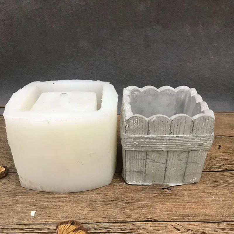 Succulents Square Concrete Planter Molds Wooden Fence Design Cement Flowerpot Silicone Mold Plaster Home Decoration Tool
Succulents Square Concrete Planter Molds Wooden Fence Design Cement Flowerpot Silicone Mold Plaster Home Decoration Tool