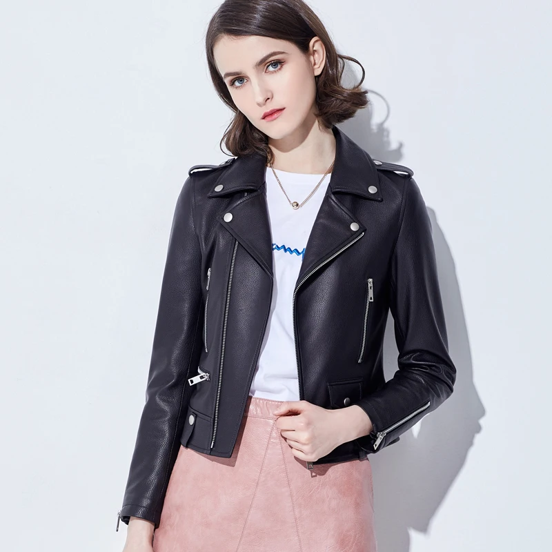 2021 Top Quality Spring Autumn Biker Leather Jacket Women Female Slim Long Sleeved Moto Pu Coat Ladies Black Faux Leather Jacket
2021 Top Quality Spring Autumn Biker Leather Jacket Women Female Slim Long Sleeved Moto Pu Coat Ladies Black Faux Leather Jacket