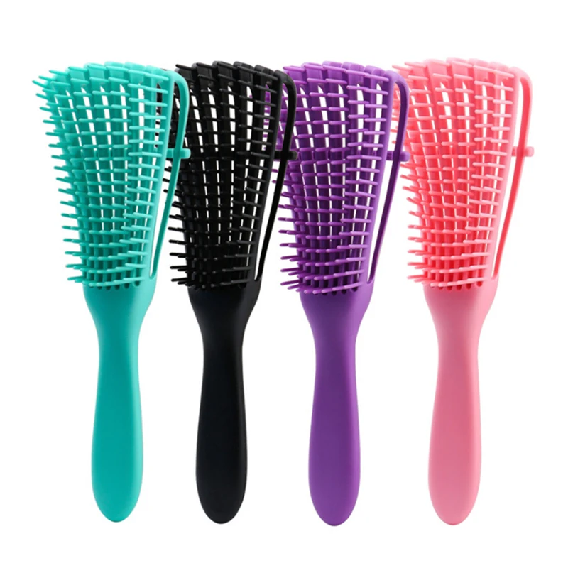 

2pcs Female Hair Brush Comb With Eight Claw Shape For All Hair Types Hairdressing Plastic Anti-Static Scalp Massage Hair Boosted