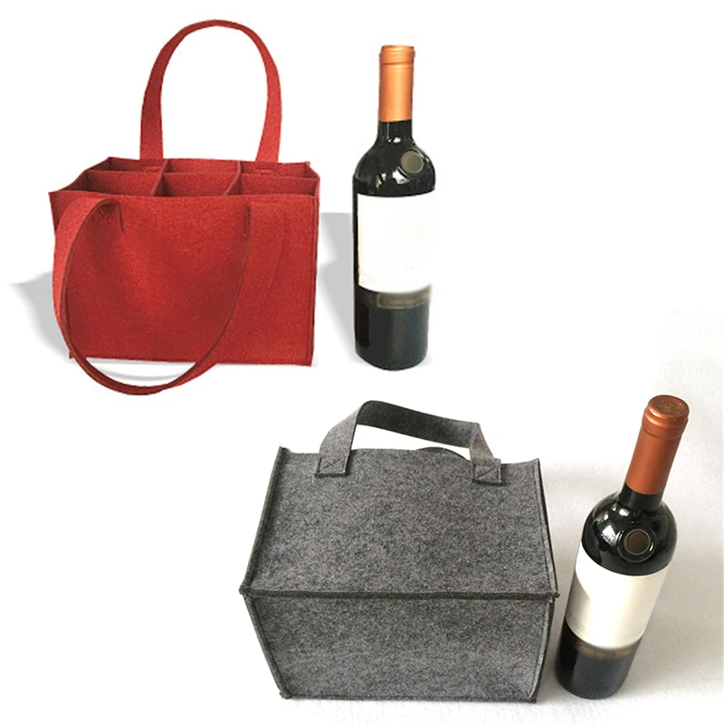 Wine/beer Bag Felt 6-Grid Beer Wine Protective Handbag Storage Bag Carrier Large Volume Portable Storage Beer Wine Bag Holder
Wine/beer Bag Felt 6-Grid Beer Wine Protective Handbag Storage Bag Carrier Large Volume Portable Storage Beer Wine Bag Holder