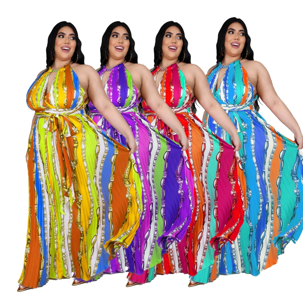 Women Tie Dye Striped Chain Halter Cut Out Hollow Out Maxi Dress Female Casual High Waist Sash Flare Long Dresses Party Vestidos
Women Tie Dye Striped Chain Halter Cut Out Hollow Out Maxi Dress Female Casual High Waist Sash Flare Long Dresses Party Vestidos