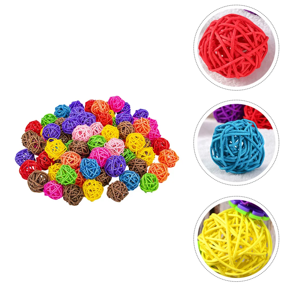 50PCS 3CM Colorful Rattan Ball Parrot Chewing Ball Home DIY Decorative Ball 
50PCS 3CM Colorful Rattan Ball Parrot Chewing Ball Home DIY Decorative Ball