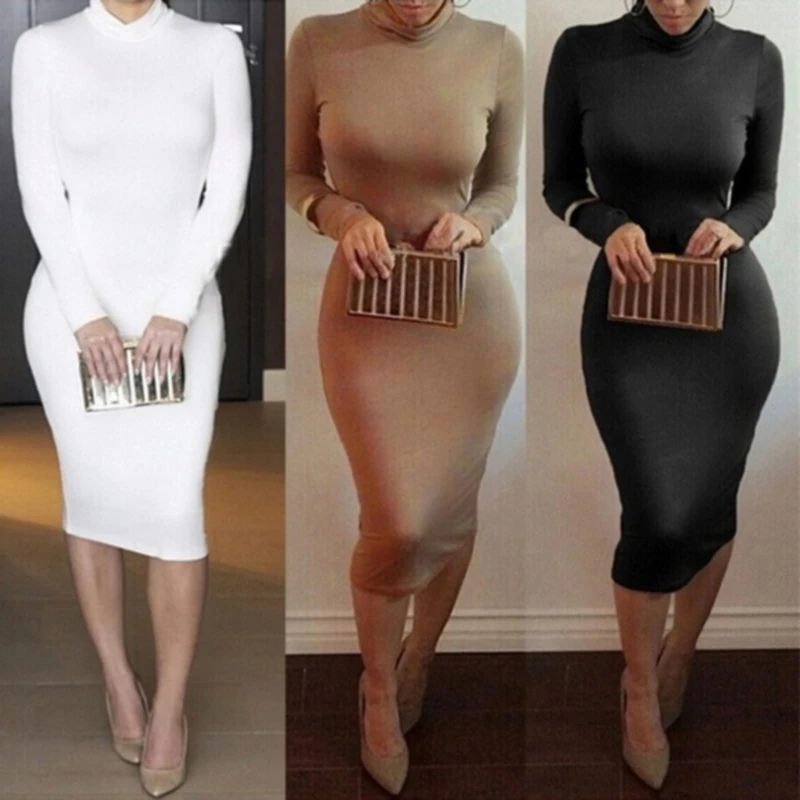 Sexy Women Bandage Dress Autumn Turtleneck Slim Long Sleeve Bodycon Dress Fashion High Neck Club Sheath Wrap Dresses
Sexy Women Bandage Dress Autumn Turtleneck Slim Long Sleeve Bodycon Dress Fashion High Neck Club Sheath Wrap Dresses