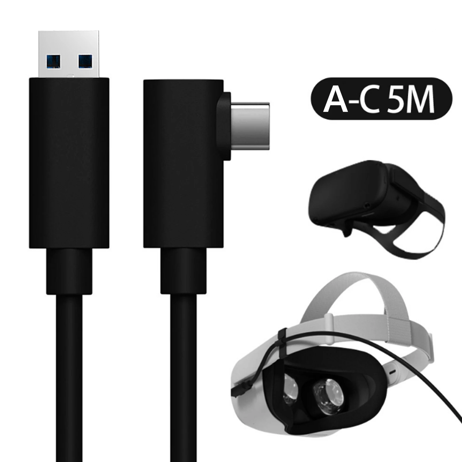 VR Accessories For Oculus Quest 2 1 Link VR Headset Data Line Charge Cable USB 3.1 Type C Data Transfer USB-A Type-C Cable 5m
VR Accessories For Oculus Quest 2 1 Link VR Headset Data Line Charge Cable USB 3.1 Type C Data Transfer USB-A Type-C Cable 5m