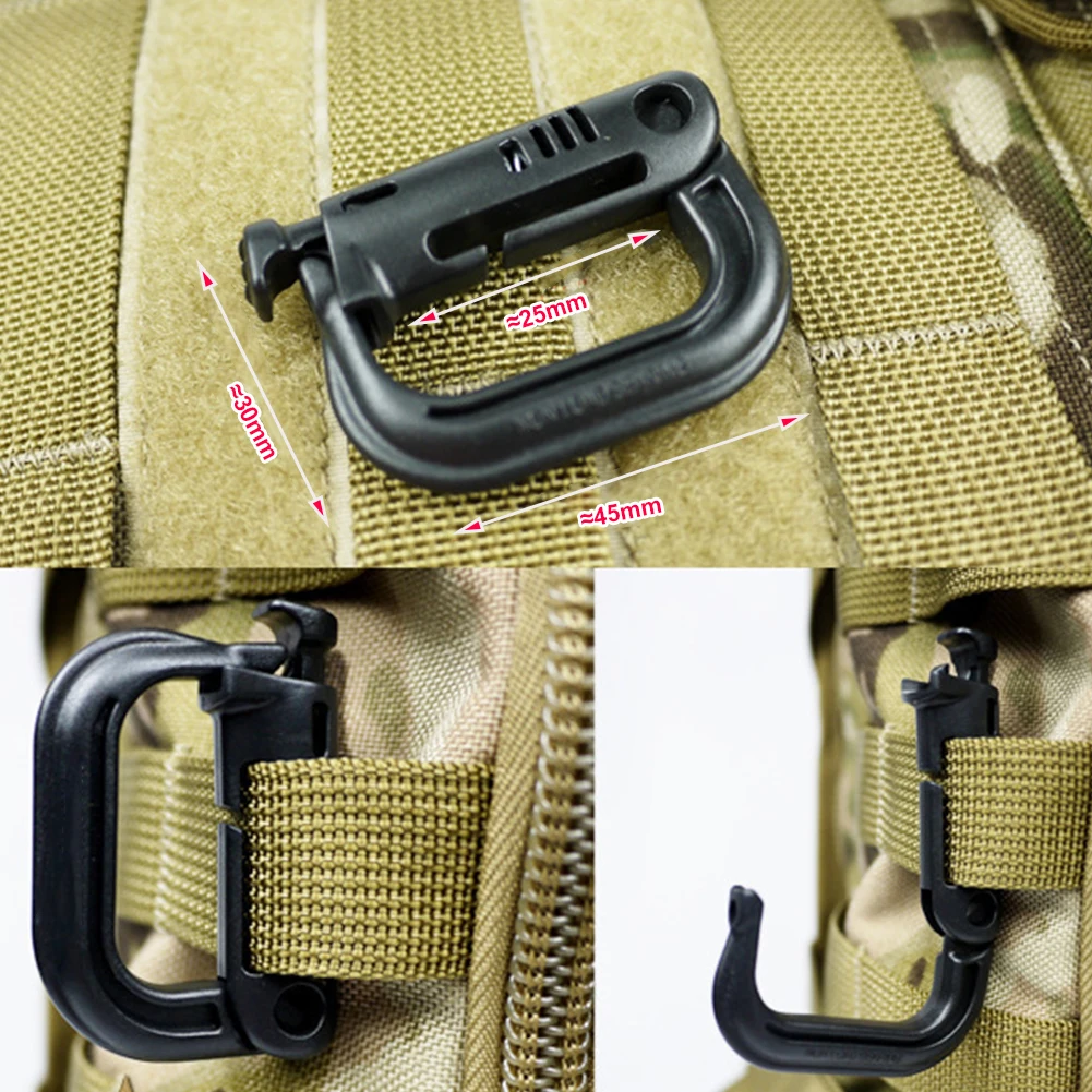 Practical 1Pc / 5Pcs Carabiner D Ring Lock Plastic Clip Snap Ring Type Buckle Carabiner Keychain for Outdoor Traveling Equipment
Practical 1Pc / 5Pcs Carabiner D Ring Lock Plastic Clip Snap Ring Type Buckle Carabiner Keychain for Outdoor Traveling Equipment