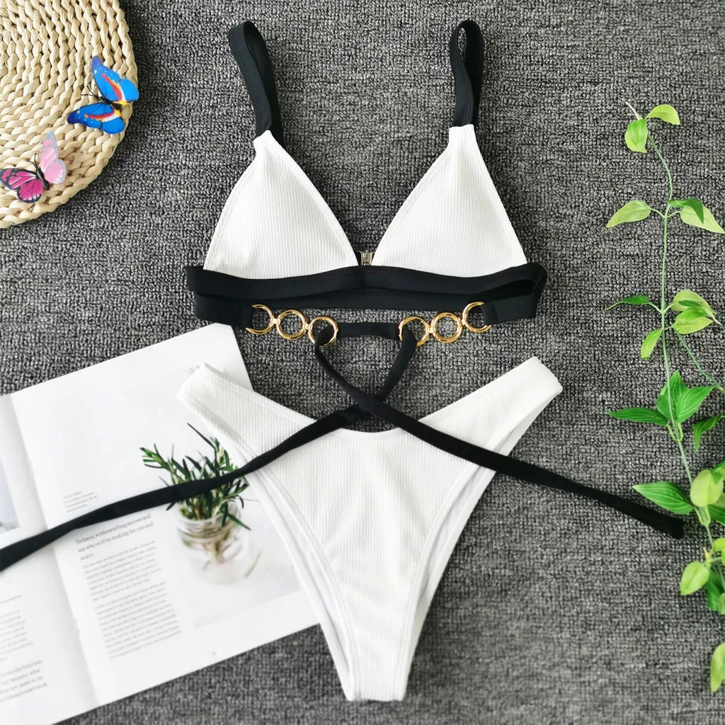 women's swimsuit Polyester high waist bikini Women Bikini Set Solid Swimwear Bodysuit Swimsuit Push Up Stripe Beach Wear
women's swimsuit Polyester high waist bikini Women Bikini Set Solid Swimwear Bodysuit Swimsuit Push Up Stripe Beach Wear