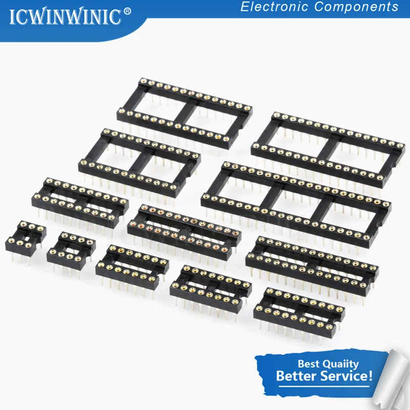 200PCS Round Hole IC socket Connector DIP 6 8 14 16 18 20 24 28 40 pin Sockets DIP6 DIP8 DIP14 DIP16 DIP18 DIP20 DIP28 DIP40
200PCS Round Hole IC socket Connector DIP 6 8 14 16 18 20 24 28 40 pin Sockets DIP6 DIP8 DIP14 DIP16 DIP18 DIP20 DIP28 DIP40