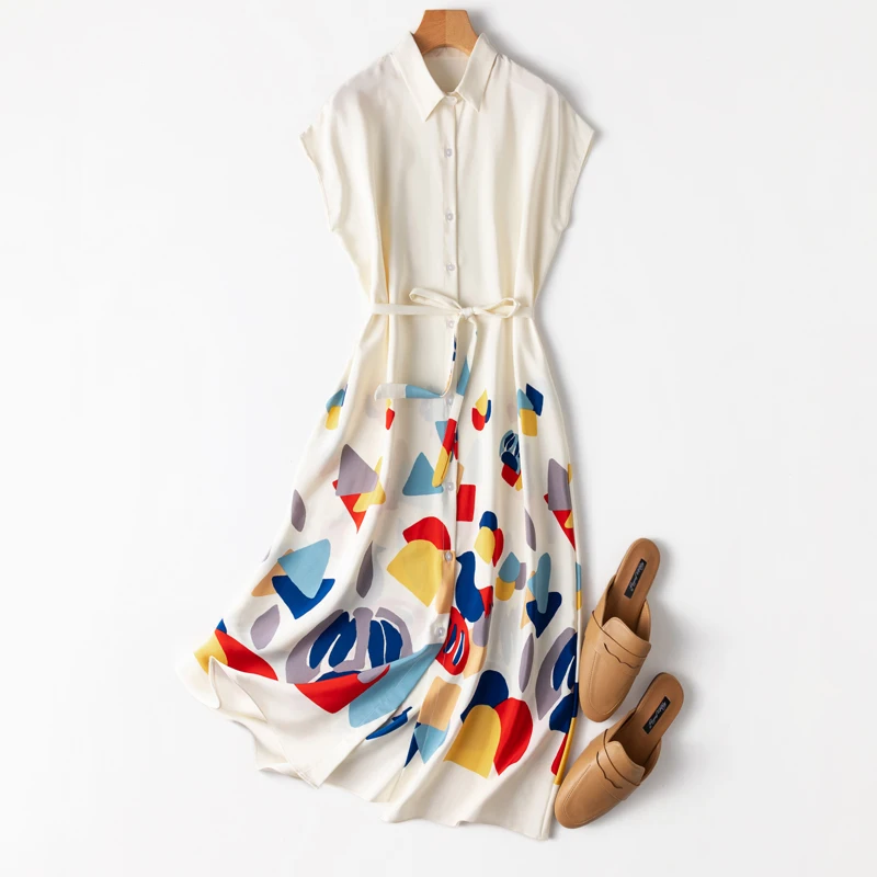 SHUCHAN Original Design Dress Geometric Raglan Sleeve Peter Pan Collar Sashes A-LINE Natural Silk Spandex summer
SHUCHAN Original Design Dress Geometric Raglan Sleeve Peter Pan Collar Sashes A-LINE Natural Silk Spandex summer