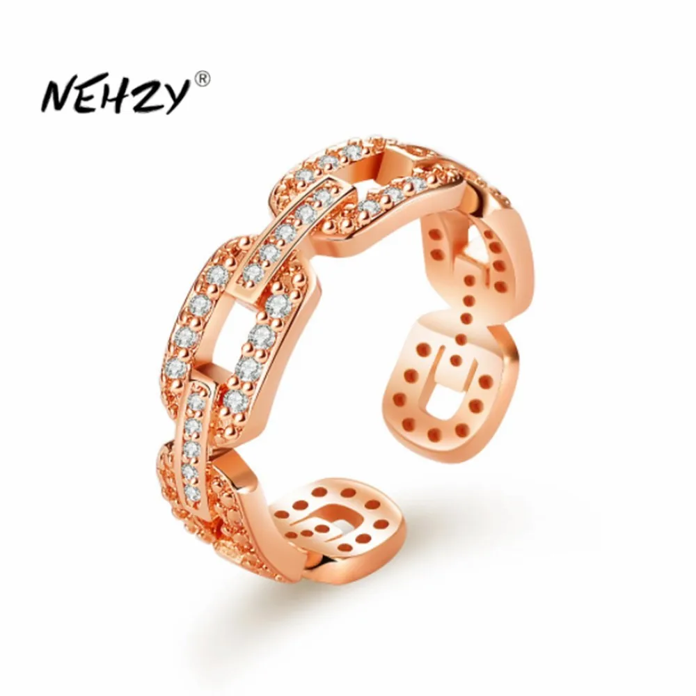 NEHZY S925 Stamp Silver New Woman Fashion Jewelry High Quality Crystal Zircon Rose Gold Gold Silver Hollow Rectangle Open Ring
NEHZY S925 Stamp Silver New Woman Fashion Jewelry High Quality Crystal Zircon Rose Gold Gold Silver Hollow Rectangle Open Ring