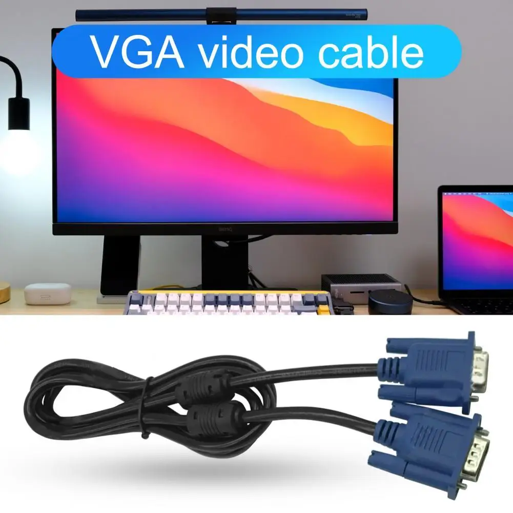

1,5 м 1080P VGA HD 15-контактный Удлинительный кабель штекер-штекер для ПК ноутбука проектора HDTV монитора Z17 Прямая поставка