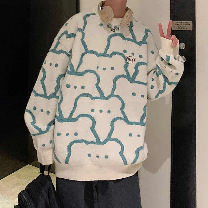 Printed Knitted Sweater Men Loose Streetwear Malr Clothes Pullover Casual Round Neck Long Sleeve Oversize Top Coat Autumn Winter
Printed Knitted Sweater Men Loose Streetwear Malr Clothes Pullover Casual Round Neck Long Sleeve Oversize Top Coat Autumn Winter