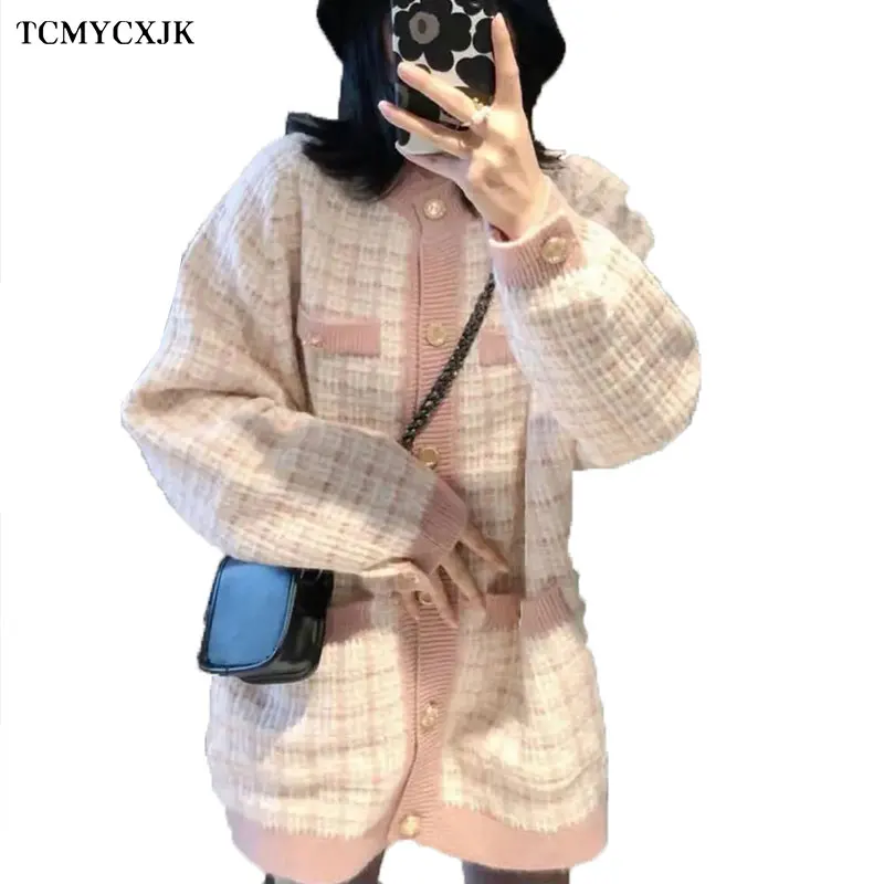 Cardigan Sweater Coat Women's Autumn 2022 Fashion Loose Houndstooth Knitted Cardigan Womens Single-breasted Long Sleeve Sweater
Cardigan Sweater Coat Women's Autumn 2022 Fashion Loose Houndstooth Knitted Cardigan Womens Single-breasted Long Sleeve Sweater