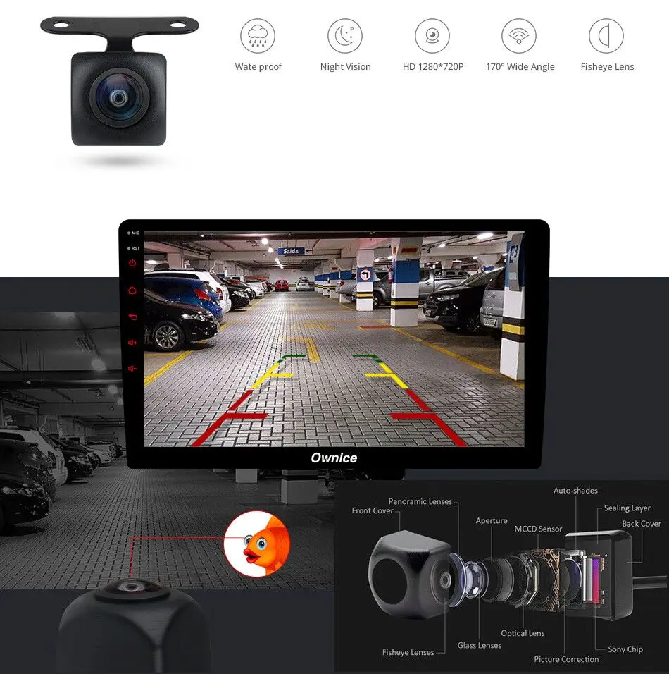 1080P MCCD Fisheye Car Rear View Camera For Volkswagen Magotan Polo Hatchback New Bora Golf Passat CC Touran Sagitar Phaeton | Автомобили
