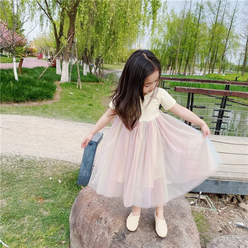 WLG Girls Summer Dress Kids Short Sleeve Colorful Mesh Patchwork Dresses Baby Girl Cute Party Clothes for 1-6 Years
WLG Girls Summer Dress Kids Short Sleeve Colorful Mesh Patchwork Dresses Baby Girl Cute Party Clothes for 1-6 Years