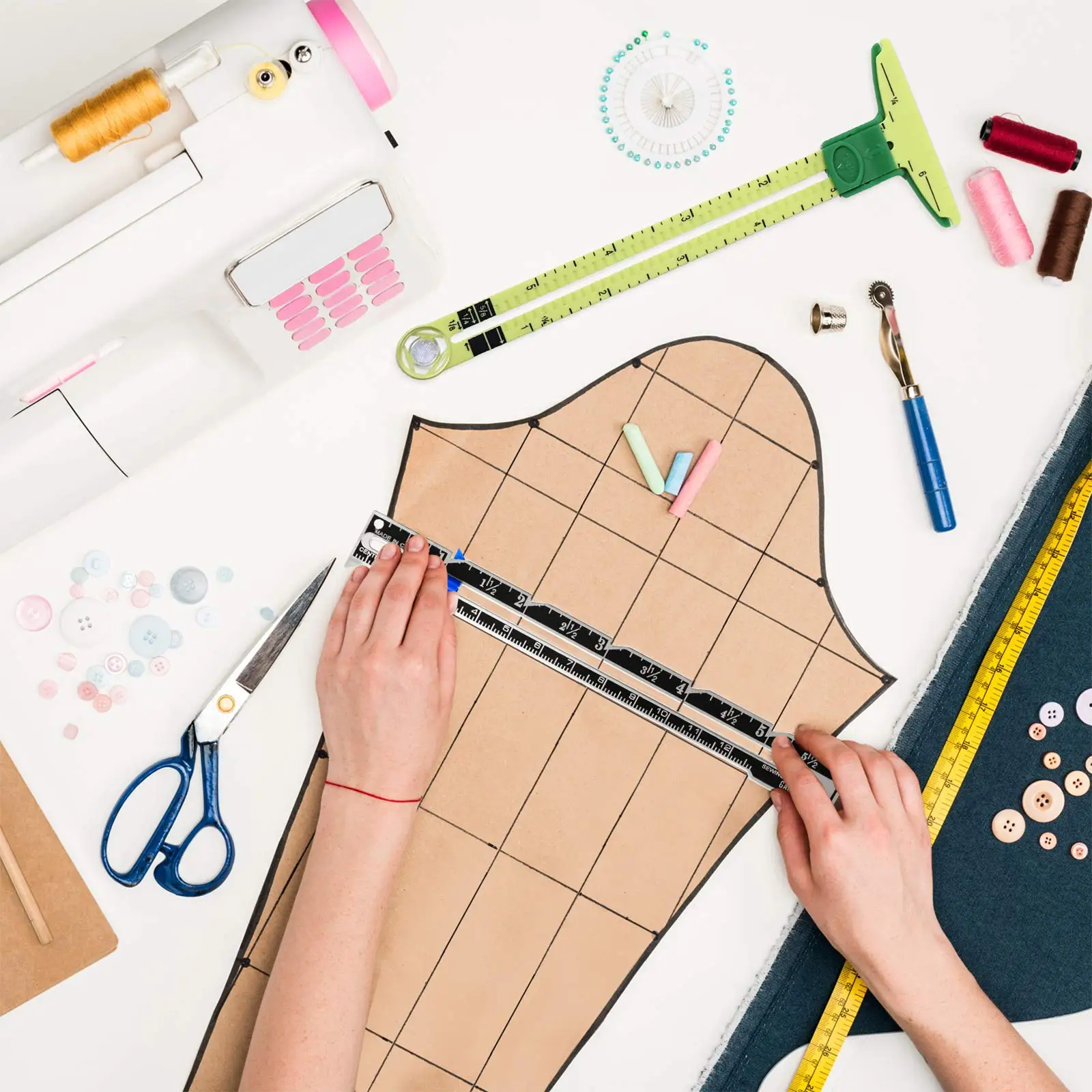 3 Pieces Sewing Gauge Sewing Measuring Tool Sliding Gauge Fabric Quilting Ruler Seam Measuring Gauge for DIY Fabric Crafts Quil
3 Pieces Sewing Gauge Sewing Measuring Tool Sliding Gauge Fabric Quilting Ruler Seam Measuring Gauge for DIY Fabric Crafts Quil